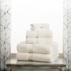 BIBB HOME SUPERIOR EGYPTIAN COTTON PILE HEAVYWEIGHT 6-PIECE TOWEL SET - CREAM