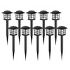 GIGALUMI SOLAR OUTDOOR LIGHTS 10 PACK SOLAR WALKWAY WARM WHITE - BLACK GIGALUMI SOLAR OUTDOOR LIGHTS 10 PACK SOLAR WALKWAY WARM WHITE - BLACK