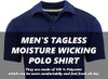 Galaxy by Harvic Men's Tagless Moisture Wicking Polo Shirt S-3XL Navy New