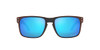 OAKLEY MEN'S OO9102 HOLBROOK SQUARE SUNGLASSES FRAME:MATTE BLACK/RED COLORSHIFT