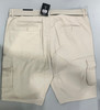 BLU ROCK MEN'S VINTAGE-LIKE COTTON CARGO BELTED SHORTS - SIZE: MEN 42 - STONE