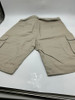 BLU ROCK MEN'S SLIM FIT STRETCH BELTED CARGO SHORTS - SIZE: MEN 36 - STONE New