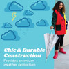 TOTES ADULT CLEAR BUBBLE UMBRELLA WITH DOME CANOPY AND LIGHTWEIGHT WIND RAIN New