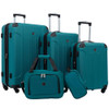 Travelers Club Chicago Hardside Expandable Spinner Luggage 5 Piece Set - Teal New