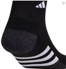 ADIDAS CUSHIONED 3 PAIR QUARTER ANKLE SOCKS MENS SHOE SIZE: 6-12 - BLACK New