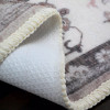 BIBB HOME 4FTX6FT WASHABLE FLANNEL PRINTED AREA RUG LATEX BACK - IVORY GRACE New
