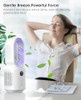 Let' Me DESK FAN, 106° OSCILLATING Fan FOR INDOORS, Small, NO Battery - WHITE New