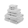BIBB HOME SUPERIOR EGYPTIAN COTTON PILE HEAVYWEIGHT 6-PIECE SET SILVER/SEAL GRAY New
