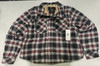 EURO JOY FLANNEL SHERPA-LINED SHIRT JACKET - SIZE: WOMEN XXL - BLACK/GRAY