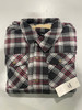EURO JOY FLANNEL SHERPA-LINED SHIRT JACKET - SIZE: WOMEN XXL - BLACK/GRAY