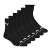 PUMA SPORTSTYLE TRAINING 6 PAIR QUARTER ANKLE SOCKS MENS - SIZE: 10-13 - BLACK New