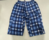 YUNA PAJAMA PANTS WOMEN MULTI PLAID ELASTIC WAIST - SIZE: M/L - BLUE/DARKBLUE New