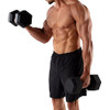 GYMENIST HEX DUMBBELLS RUBBER COATED CAST IRON FREE WEIGHTS SINGLE 40LB - BLACK