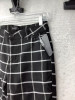 GINGTTO MEN'S SKINNY FIT PLAID PANTS - SIZE: MEN 32 - BLACK AND WHITE PLAID New