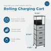 HONEY-CAN-DO ROLLING CART WITH 4 DRAWERS CRT-10001 - BLACK AND GRAY