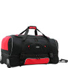 TRAVELERS CLUB ADVENTURE ROLLING TRAVEL DUFFEL BAG 30 IN - RED/BLACK