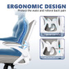 Winrise Office Chair Desk Chair Ergonomic Mesh Computer Chair WR935 - Gray