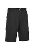 BLU ROCK MEN'S MODERN FIT COTTON FLEX STRETCH CARGO SHORTS BELT, SIZE 30 - BLACK