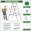 WHIFFIE 6FT CUCUMBER TRELLIS FOR RAISED BED, A FRAME METAL TRELLIS - BLACK