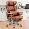 BESTFAIR ERGONOMIC OFFICE GAMING CHAIR WITH FOOTREST BIG TALL LUMBAR - BROWN