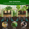OLLE TWIN ROUND METAL GARDEN BEDS VEGETABLES 17" TALL 24" X 17" -SAGE GREEN New