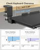 HUANUO KEYBOARD TRAY UNDER DESK PULL OUT KEYBOARD TRAY WITH C CLAMP MOUNT BLACK