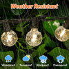 HANDWELL 100FT OUTDOOR G40 LED GLOBE STRING LIGHTS, BW PARTY, HW-CMPC-O50XA-BLK