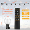 HANDWELL 100FT OUTDOOR G40 LED GLOBE STRING LIGHTS, BW PARTY, HW-CMPC-O50XA-BLK