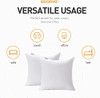 ACANVA 26X26 INCH, 2 COUNT, DECORATIVE THROW PILLOW INSERTS, SQUARE TOP, WHITE