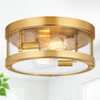 BRIGHTEVER 2-LIGHT GOLD CLOSE TO CEILING LIGHT FIXTURE - GOLD