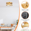 BRIGHTEVER 2-LIGHT GOLD CLOSE TO CEILING LIGHT FIXTURE - GOLD