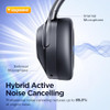 VIBEADIO PRO LEVEL HYBRID ACTIVE NOISE CANCELLING HEADPHONES E11 - BLACK
