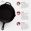 CUISINEL CAST IRON SKILLET 12"-INCH FRYING PAN PRE-SEASONED OVEN SAFE COOKWARE CUISINEL CAST IRON SKILLET 12"-INCH FRYING PAN PRE-SEASONED OVEN SAFE COOKWARE