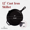 CUISINEL CAST IRON SKILLET 12"-INCH FRYING PAN PRE-SEASONED OVEN SAFE COOKWARE CUISINEL CAST IRON SKILLET 12"-INCH FRYING PAN PRE-SEASONED OVEN SAFE COOKWARE