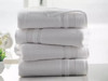 KATHY IRELAND 4 PACK ZERO TWIST COTTON PLUSH BATH TOWEL SET, 28X54 - WHITE New