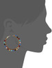 REBECCA MINKOFF MOROCCO BEADED HOOP EARINGS - MULTI New