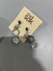 THE SAK STONE AND METAL LINEAR EARRINGS - SILVER/BLUE New