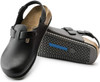 BIRKENSTOCK TOKIO SUPER GRIP SANDALS - SIZE: MEN 7 WOMEN 9 - BLACK LEATHER New