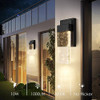 BesLowe Outdoor Wall Light Fixtures w/ Crystal Bubble Glass, Waterproof