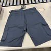 BLUE ICE MEN'S SLIM FIT STRETCH BELTED CARGO SHORTS - SIZE: MEN 32 - NAVY New