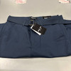 BLUE ICE MEN'S SLIM FIT STRETCH BELTED CARGO SHORTS - SIZE: MEN 32 - NAVY New