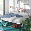 ZINUS VAN 16 " METAL PLATFORM BED FRAME STEEL, SLAT SUPPORT KING - BLACK