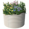 OLLE 32" TALL RAISED GARDENING GALVANIZED RAISED GARDEN BEDS - IVORY