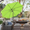JEAREY 9FT OUTDOOR PATIO UMBRELLA OUTDOOR TABLE UMBRELLA PUSH BUTTON - BEIGE