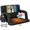 ALPCOUR HEATED RECLINING STADIUM SEAT BLEACHERS WIDE CHAIR BACK SUPPORT - BLACK