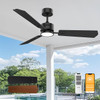 FJ1026A-3X52-B1 OPONL 52 INCH CEILING FAN LIGHT REMOTE CONTROL BLACK