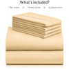 LUXCLUB 6 PC SHEET SET BED SHEETS DEEP POCKETS 18" KING - BUTTER New