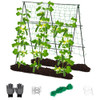LALAHONI GARDEN TRELLIS FOR CLIMBING PLANTS OUTDOOR, 4FT X 4FT A FRAME BLACK