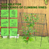 LALAHONI GARDEN TRELLIS FOR CLIMBING PLANTS OUTDOOR, 4FT X 4FT A FRAME BLACK