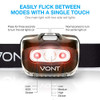 VONT LED HEADLAMP [BATTERIES INCLUDED, 2 PACK] IPX5 WATERPROOF - BLACK